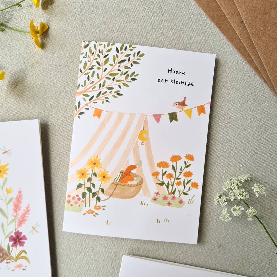 Baby card garden - Hello little one: English