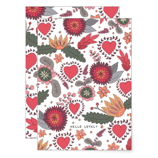 Hello lovely | folding card