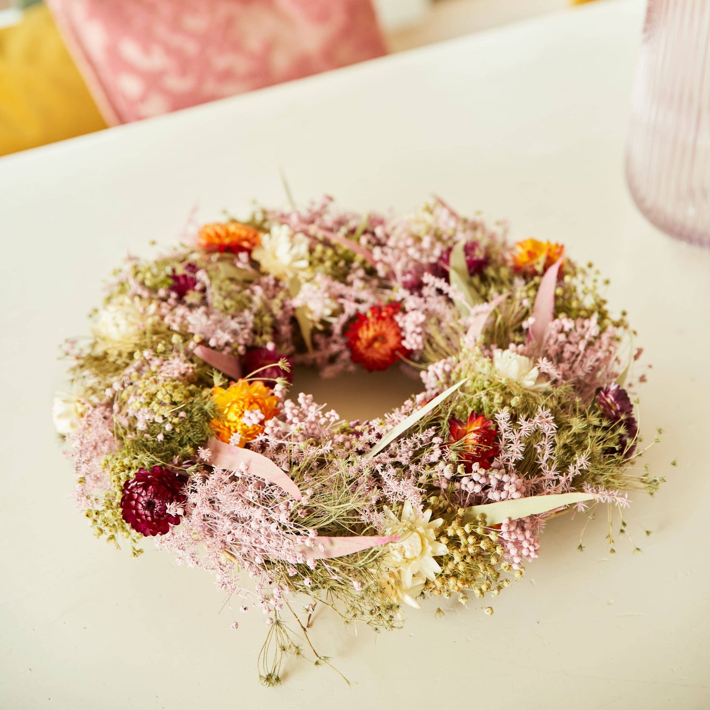 Dried Flowers Wreath Multi: Small