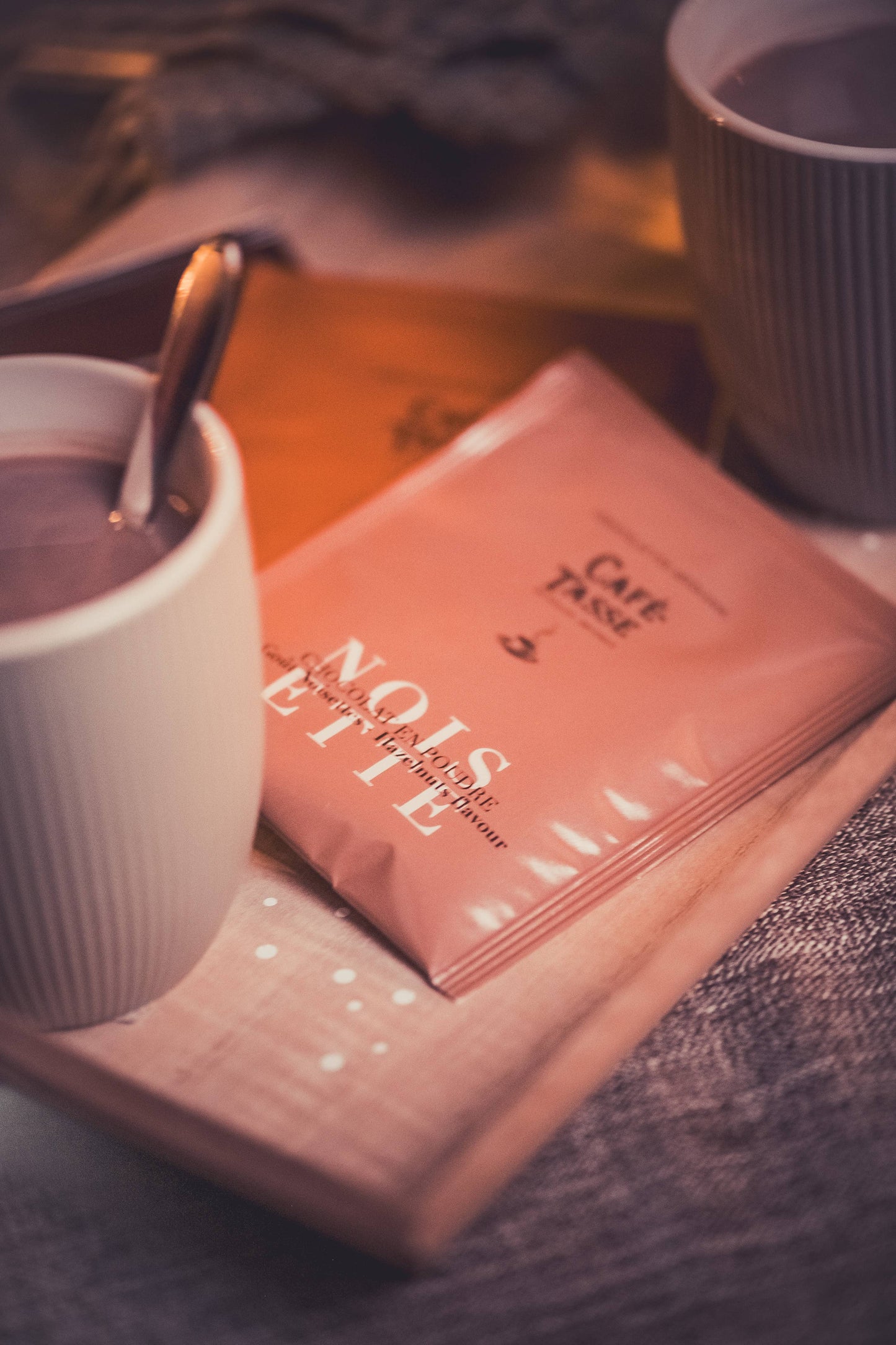 Hazelnut-flavored cocoa powder