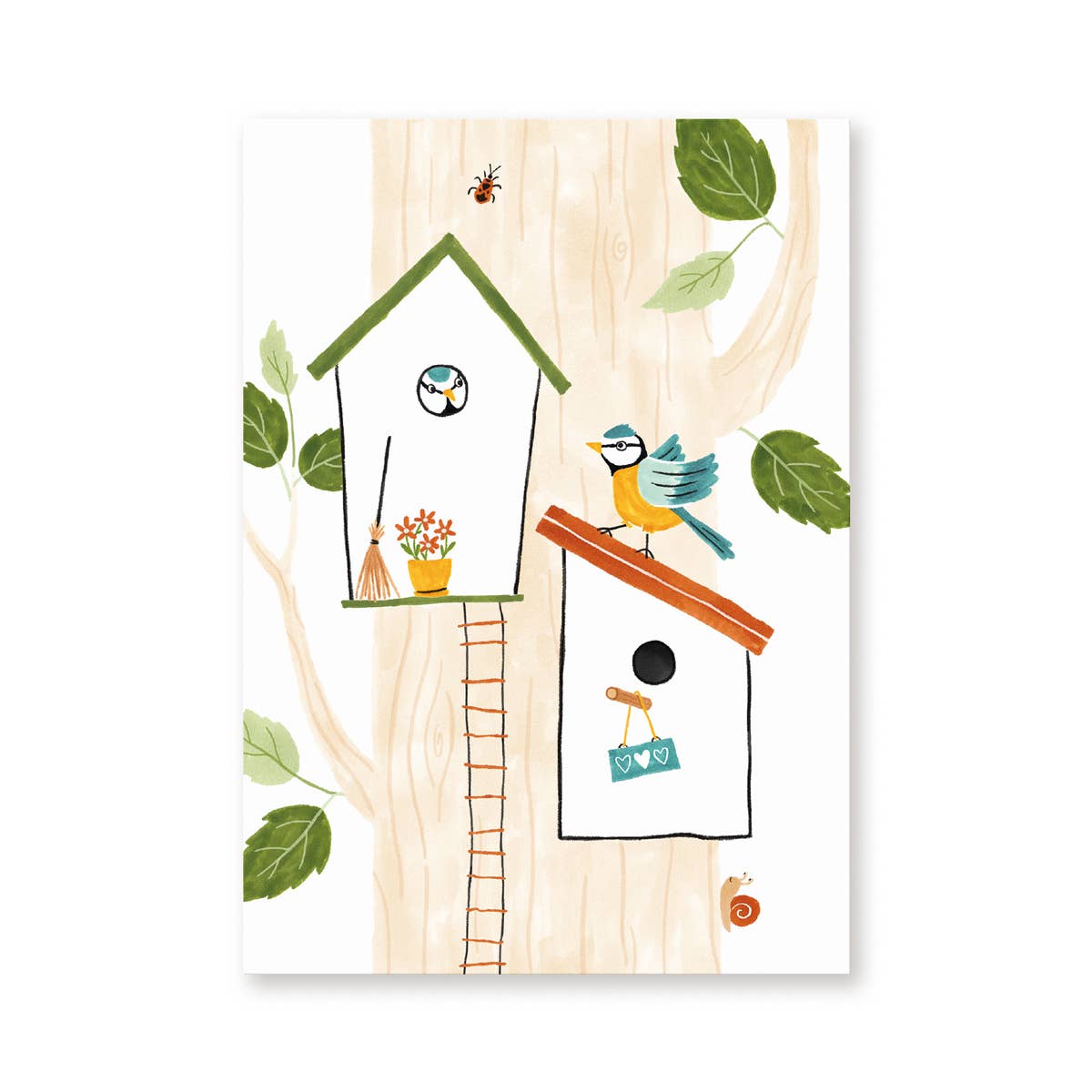 Postcard Bird Houses