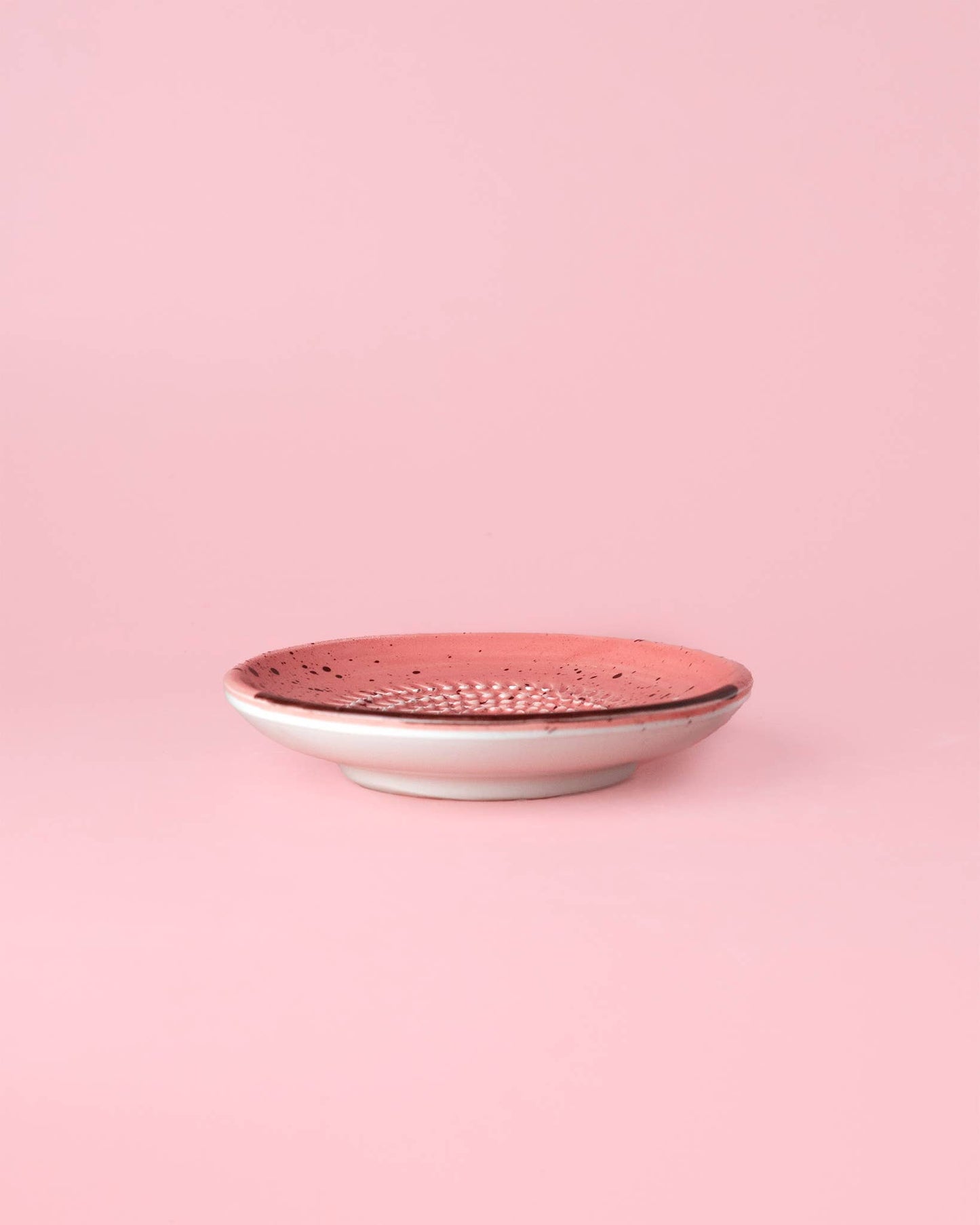 Small Ceramic Garlic Grater Plate- Chocolate