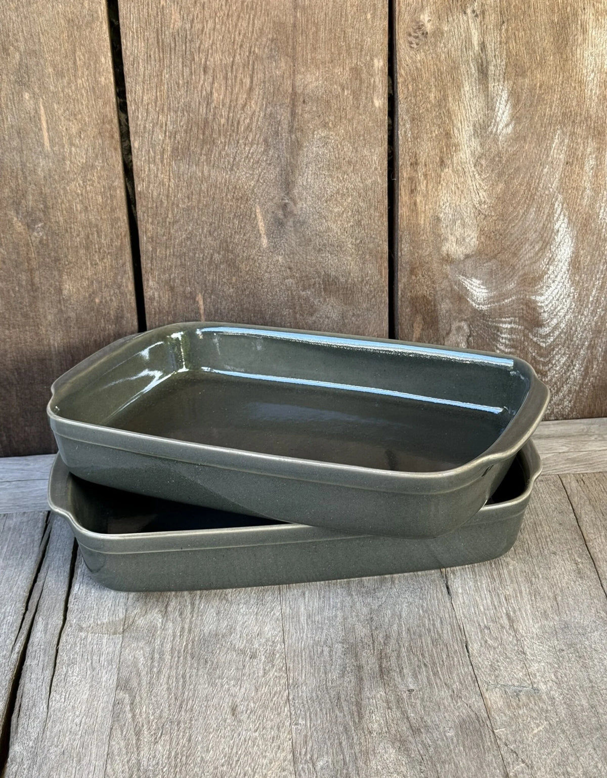 Rectangular Baking Dish 33x20 cm Costanova Green/Grey