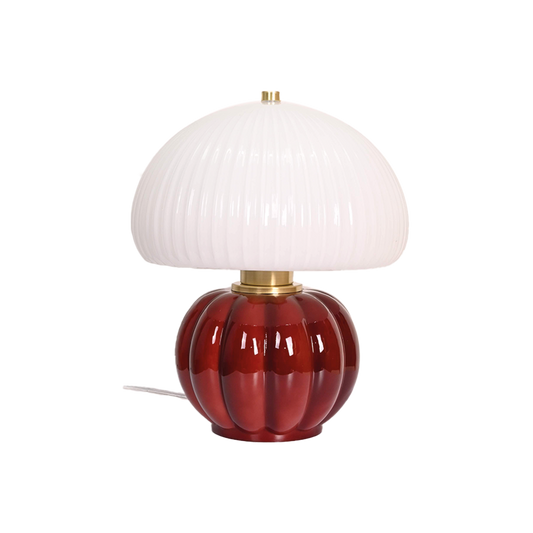 Madeleine burgundy lamp D22 H25cm