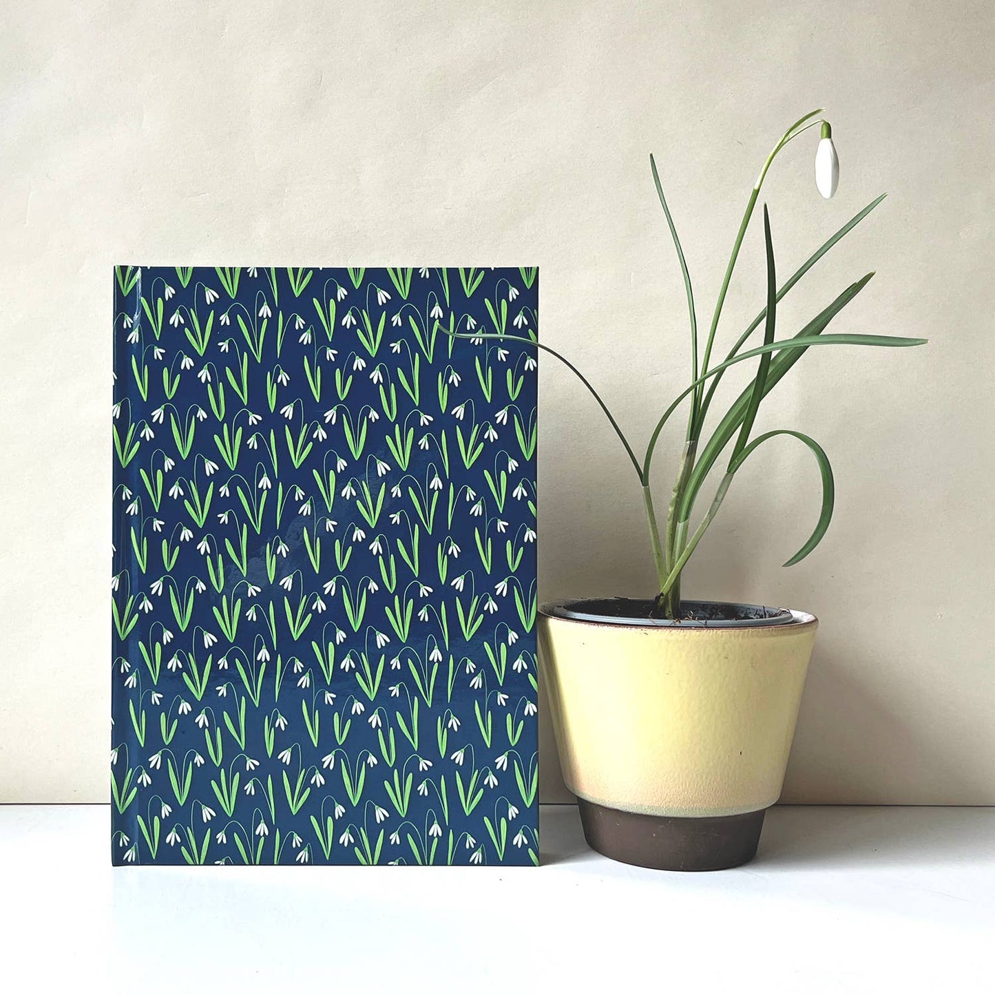 Notebook with snowdrops | A5: Blank