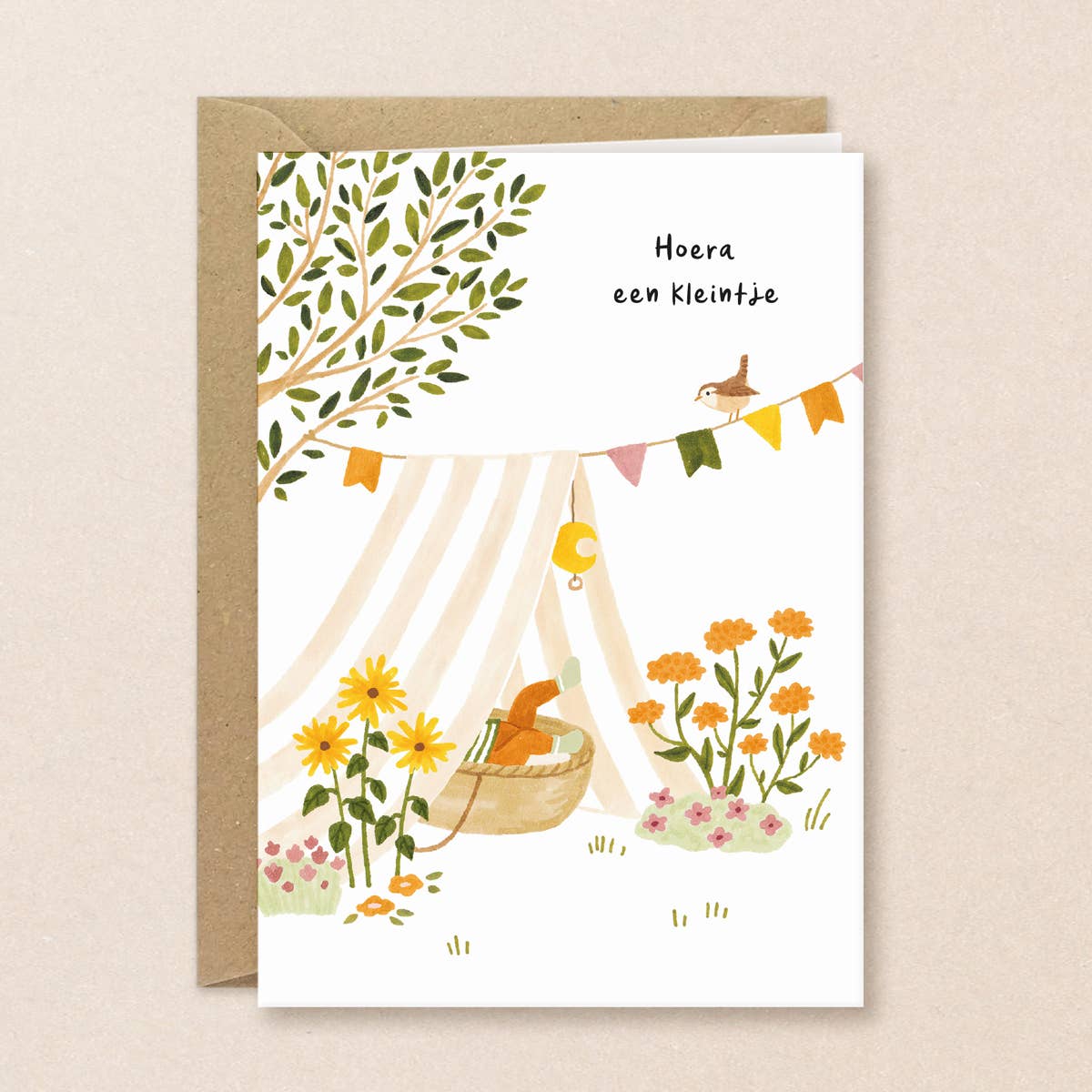 Baby card garden - Hello little one: Dutch