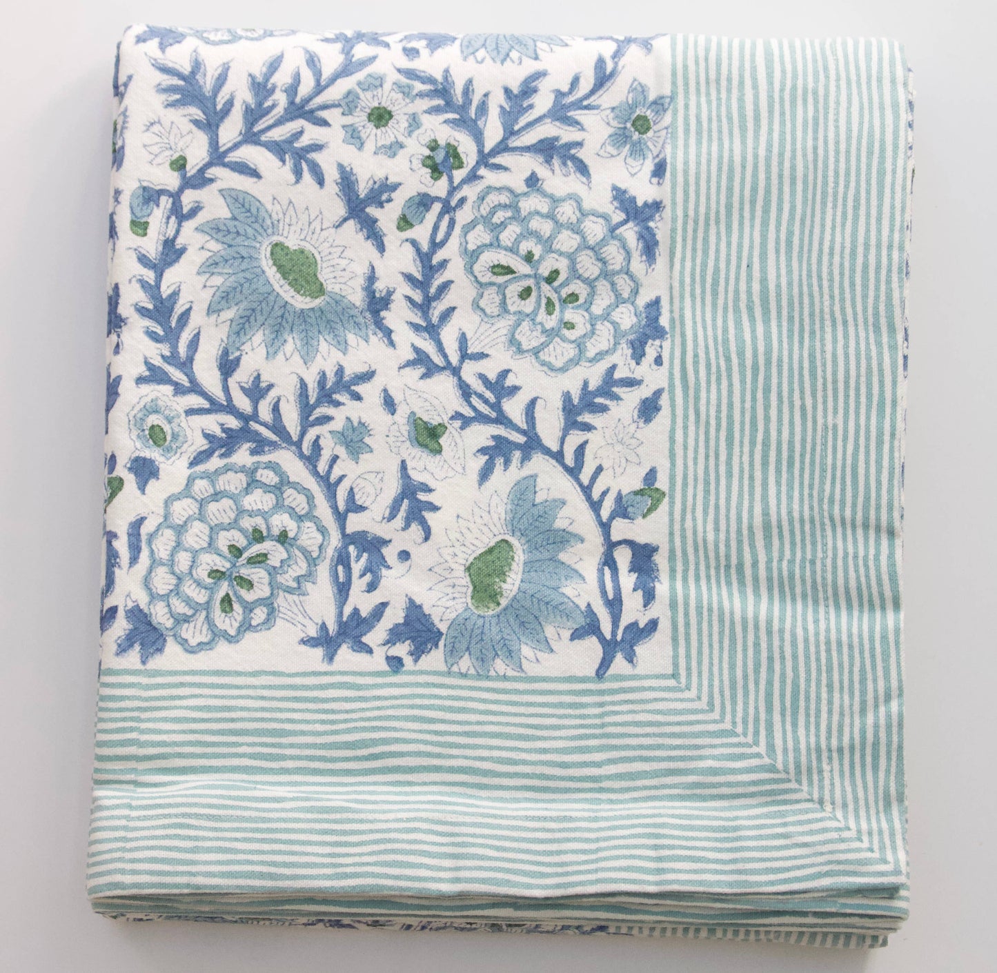 Sunny Day Handblockprinted Tablecloth 160 x 270