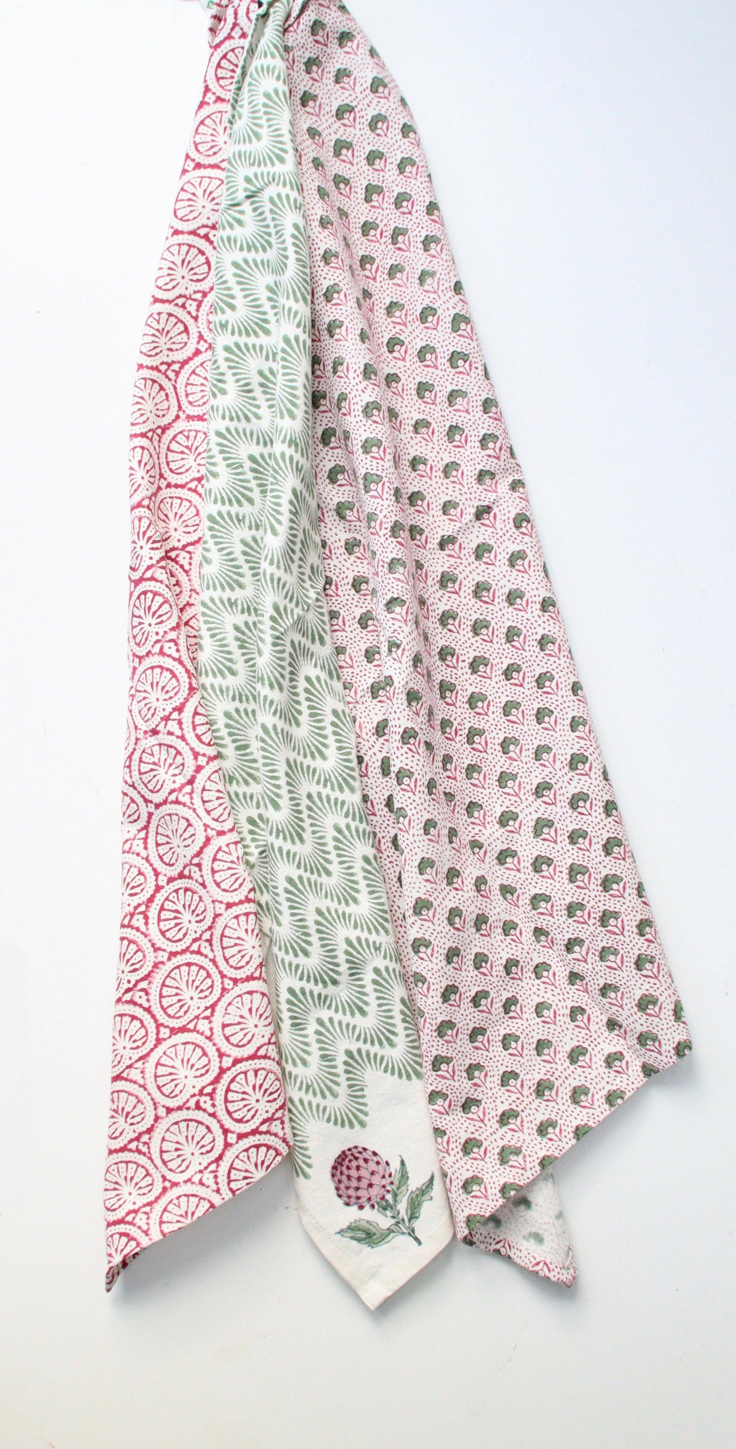Dishcloth | Seashell Carmine | Handblockprinted