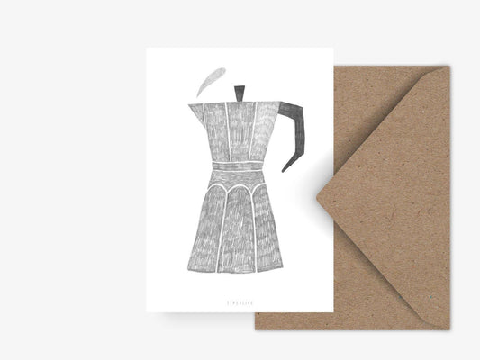Postcard/coffee pot