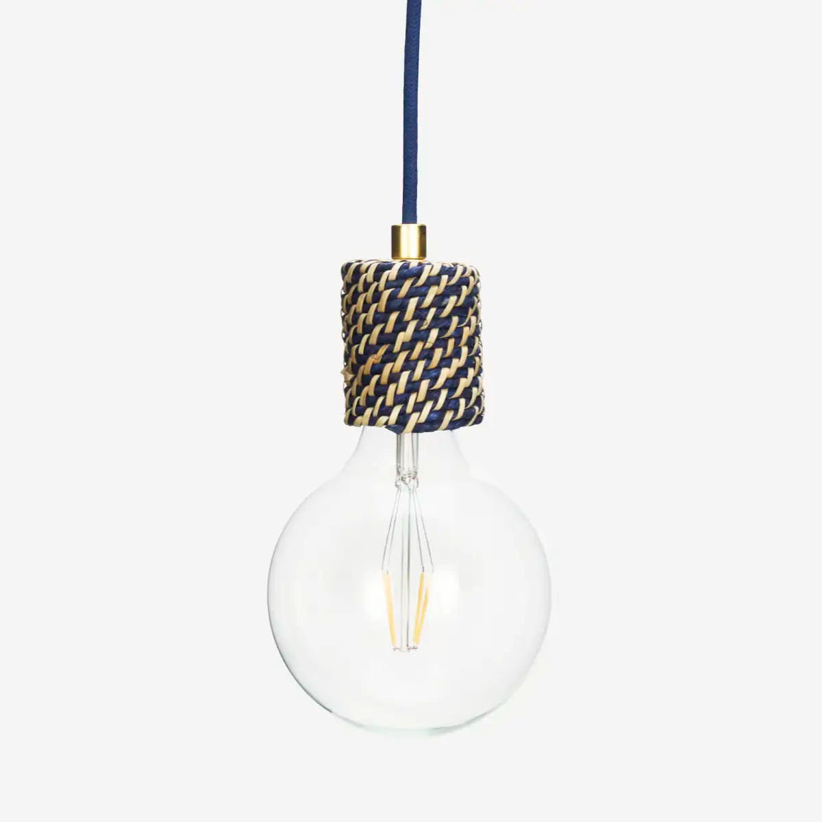 Seagrass ceiling lamp w/ bulb