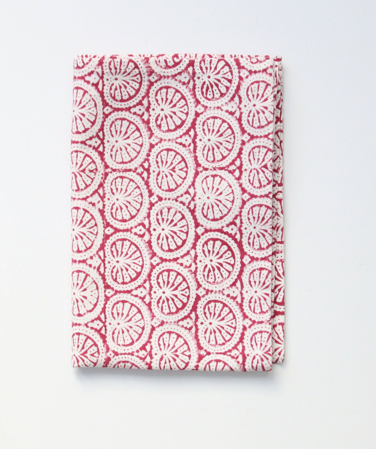 Dishcloth | Seashell Carmine | Handblockprinted