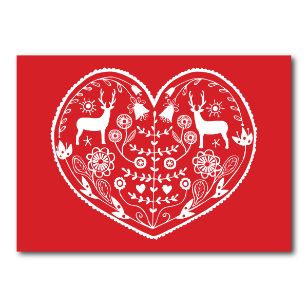 Heart with deer | Card