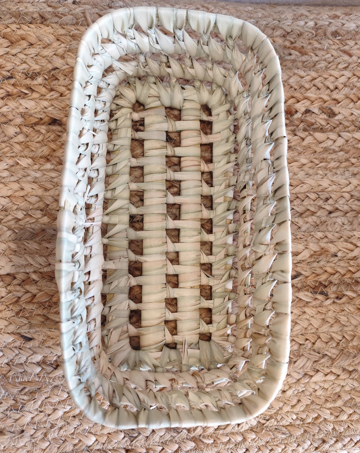 RECTANGULAR CANE BASKET