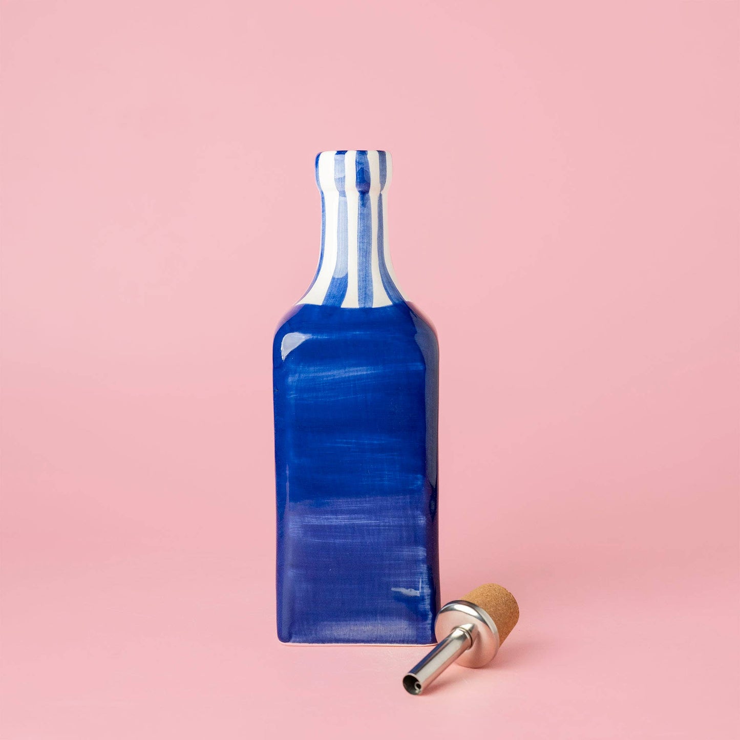 Artisanal Ceramic Oil Dispenser - Blue & White / Costa Azul