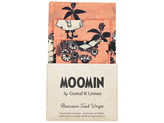 Moomin by G&L - Beeswax cloth “Enjoying nature” Three-pack