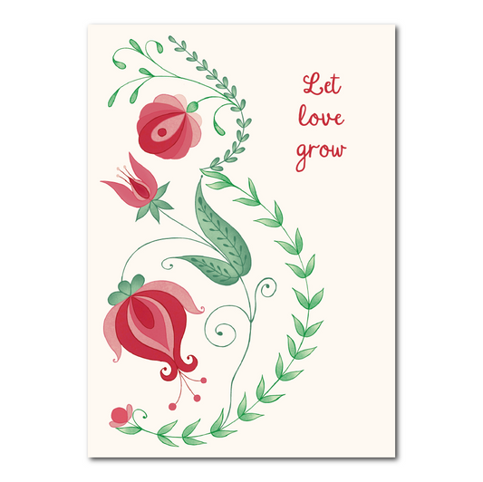 Let love grow | Card with flower seeds