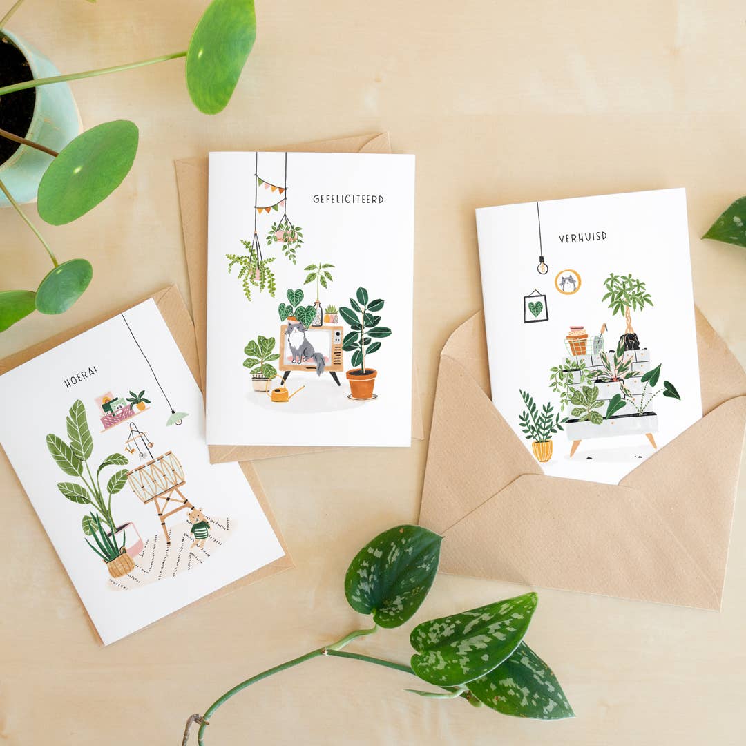 Repotting New Home Greeting Card: Dutch