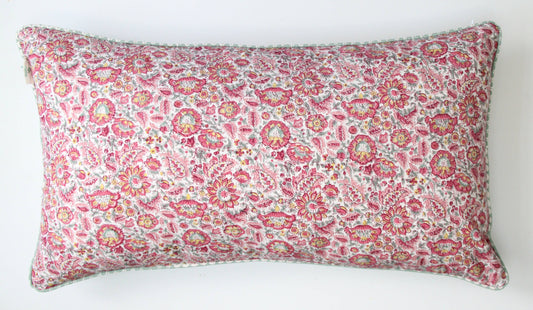 Handmade Cushion | Wildflower Roza, 40 x 70cm  with filling