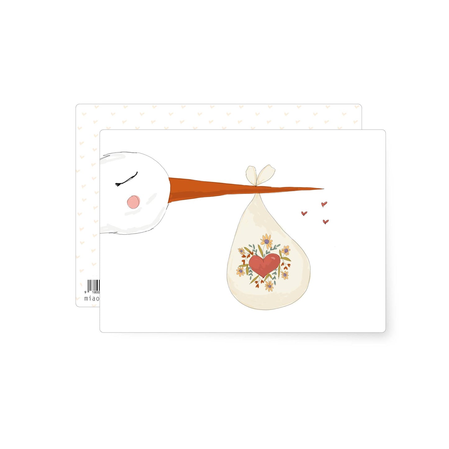 Stork | postcard: With envelope and cellophane cover