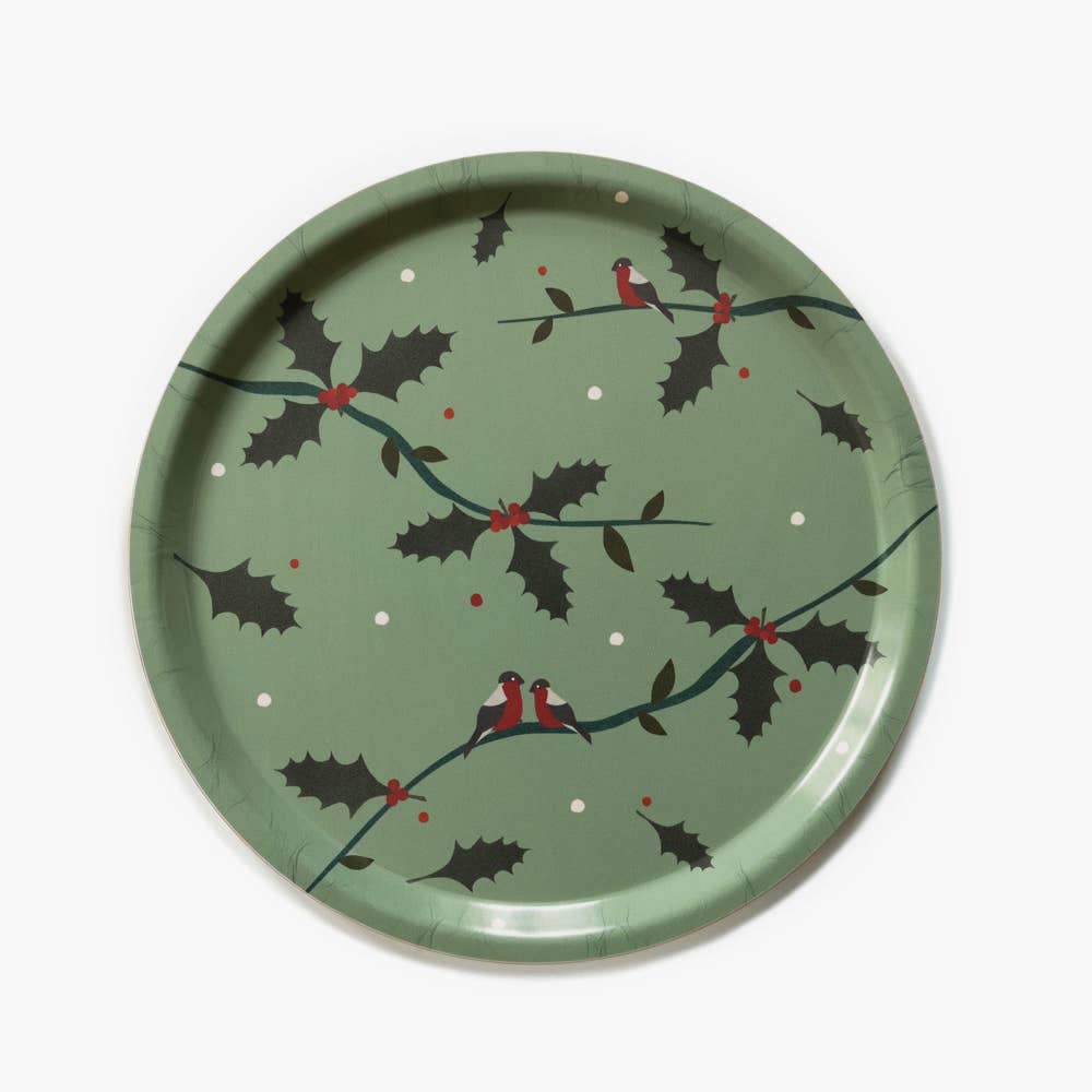 Holiday Branches Round Serving Tray - 31 cm