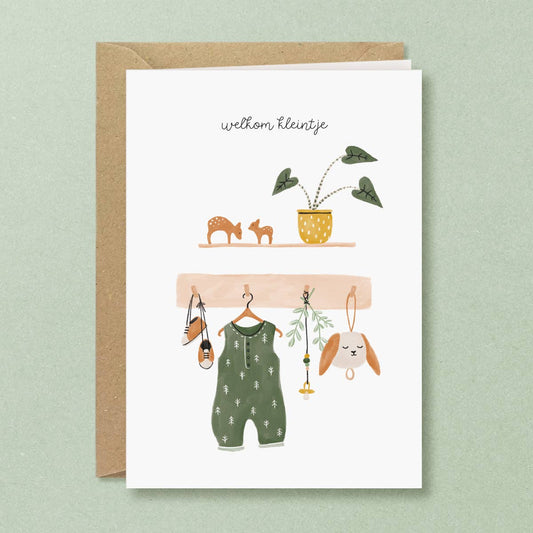 Romper New Baby Greeting Card: Dutch