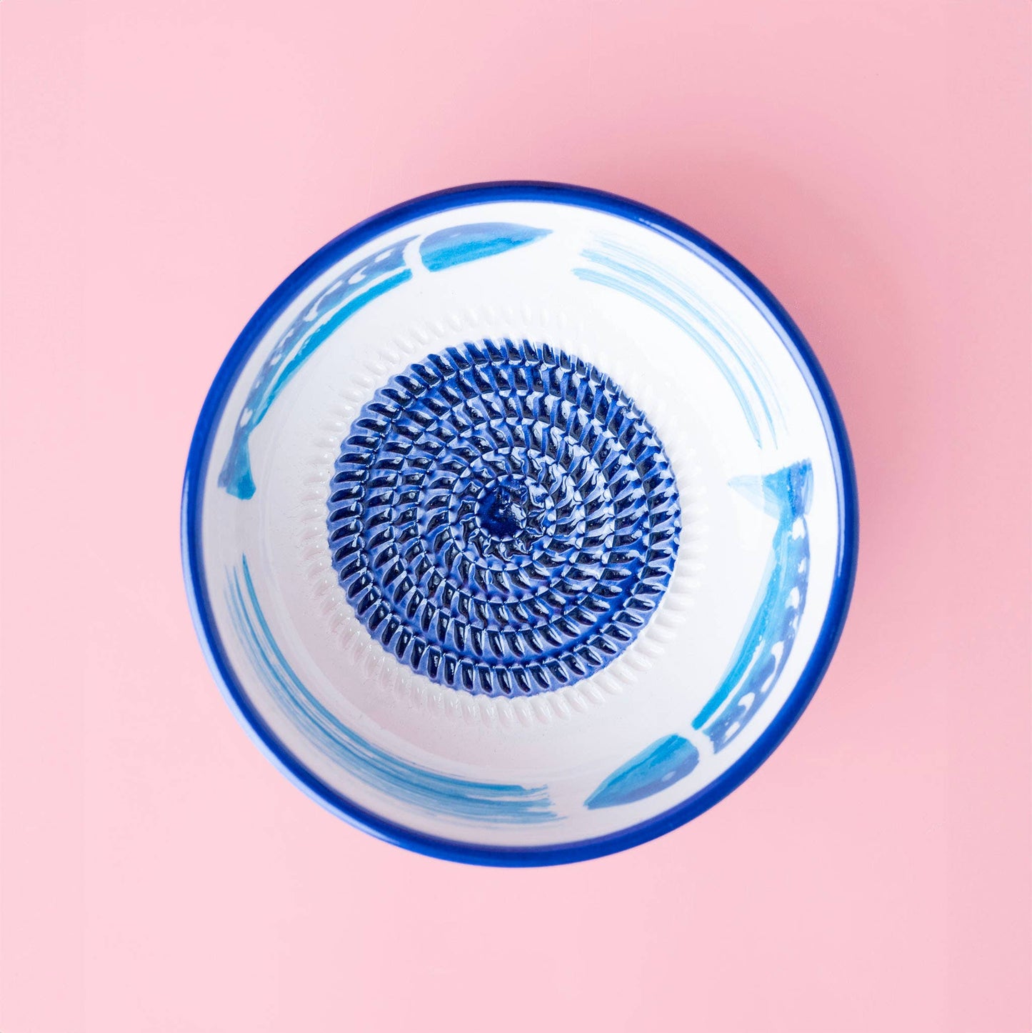 Medium White Handmade Ceramic Plate Grater/Tuna : WITHOUT PACKAGING