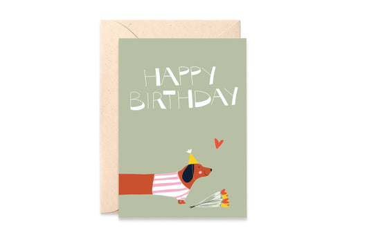 Carte 'Birthday Sausage dog'