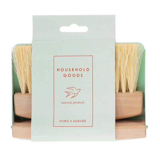Wooden table brush and pan set - Pistachio green
