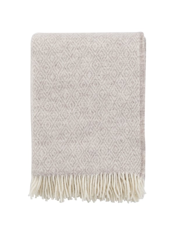 Stella beige, woven wool throw