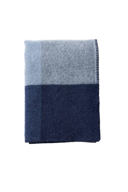 Deken Klippan wol - Block blue