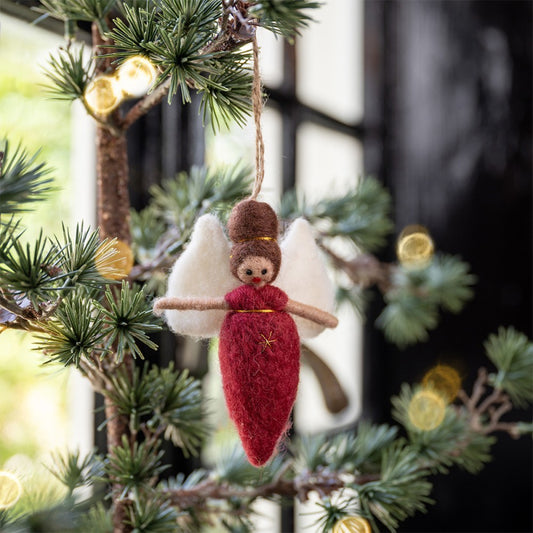 Hanger Engeltje Holly Berry-Rood