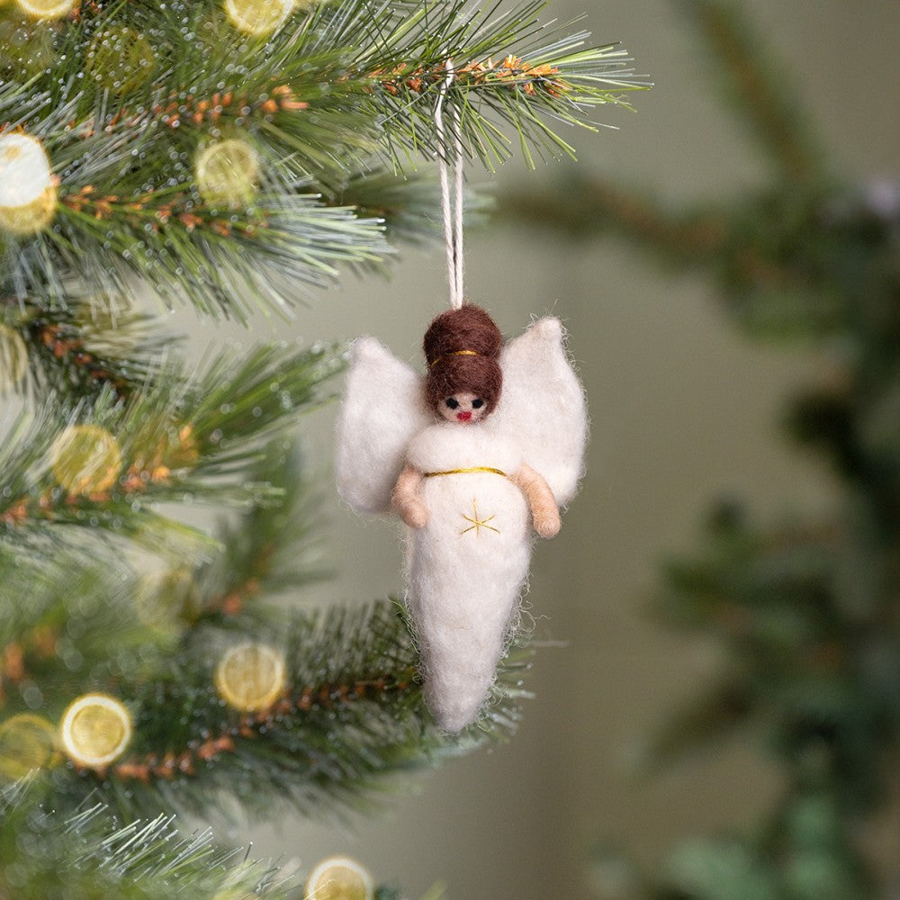 Hanger engeltje wit met goud