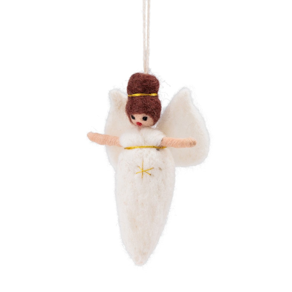 Hanger engeltje wit met goud