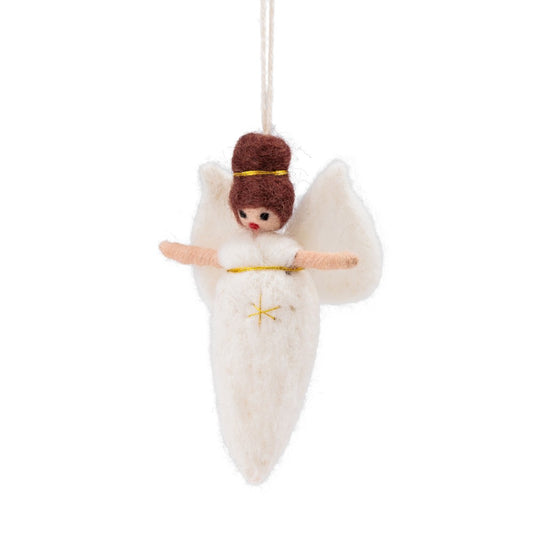 Hanger engeltje wit met goud