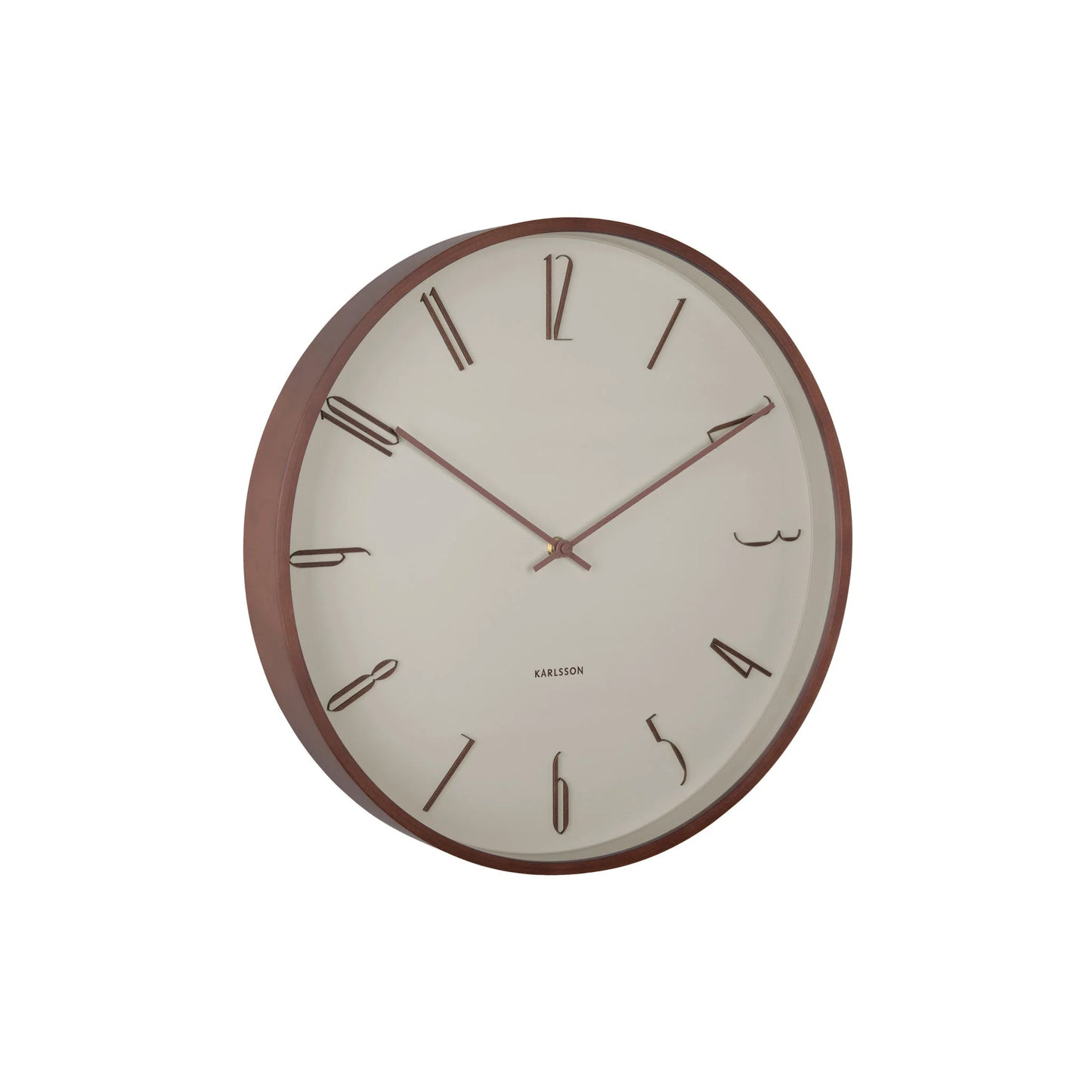 Wall clock Scandia warm grey