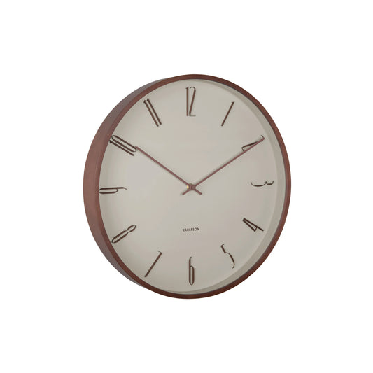 Wall clock Scandia warm grey