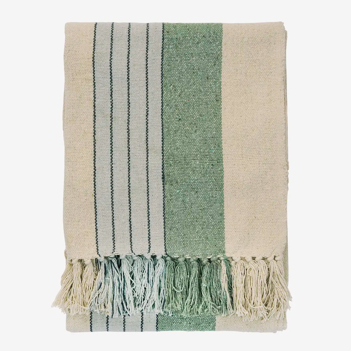 Recycled cotton throw