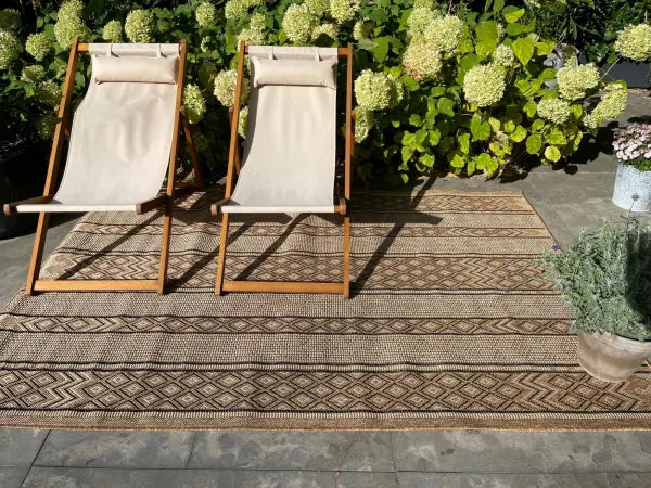 Jute look vloerkleed nr.8690, in diverse maten verkrijgbaar