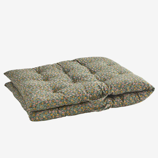 Printed cotton mattress- Dusty green, aqua, honey, rose 70x180 cm