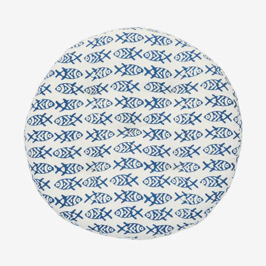 Round cotton chair pad fish