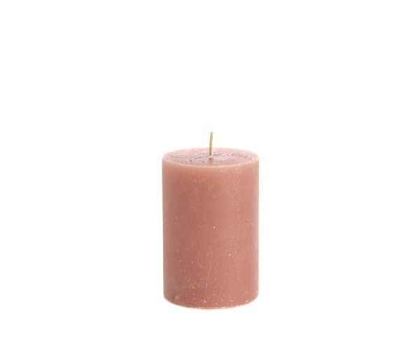 Rustieke stompkaars 7 x 10cm - verschillende kleuren