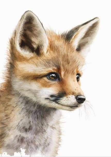 Sustainable postcard  Little Fox