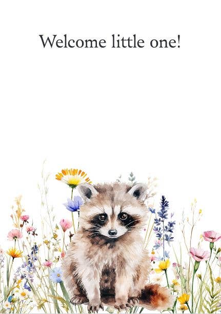 Sustainable postcard   Welcome little one!