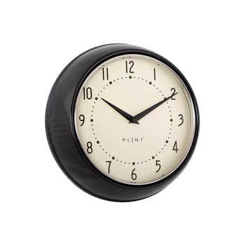 Retro Wall Clock: Black